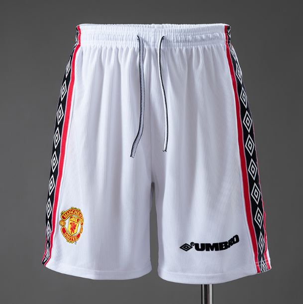 1998-99 Manchester United Retro Home Soccer Shorts
